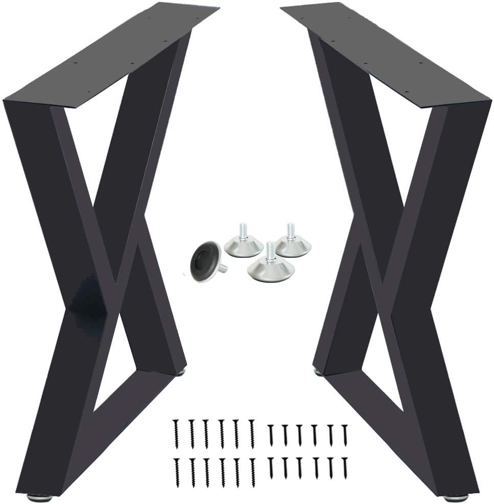 Metal Table Legs, 2 Pcs Heavy Duty Square Tube Desk Legs K5612