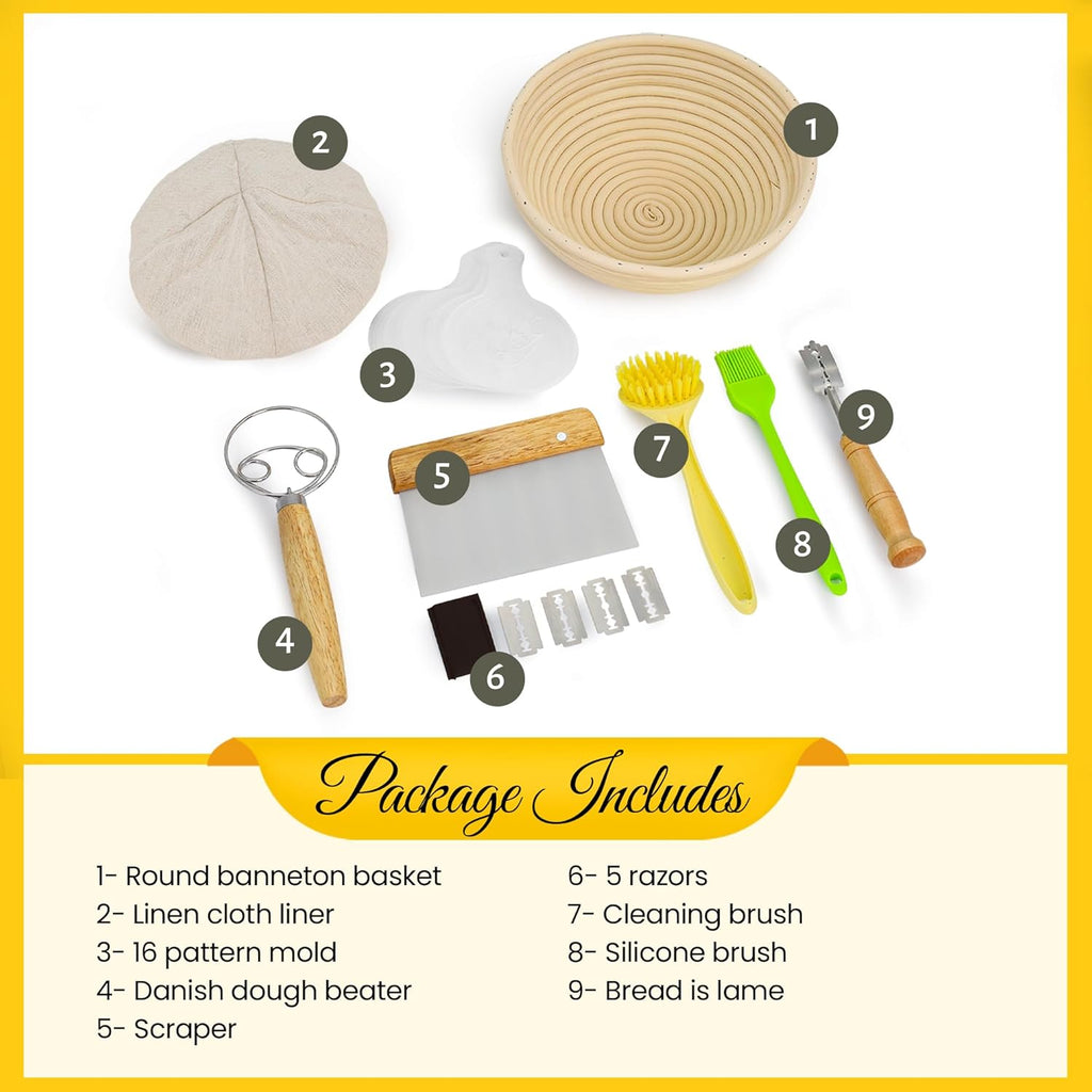 Round 9 inch Sourdough Proofing Basket P48599