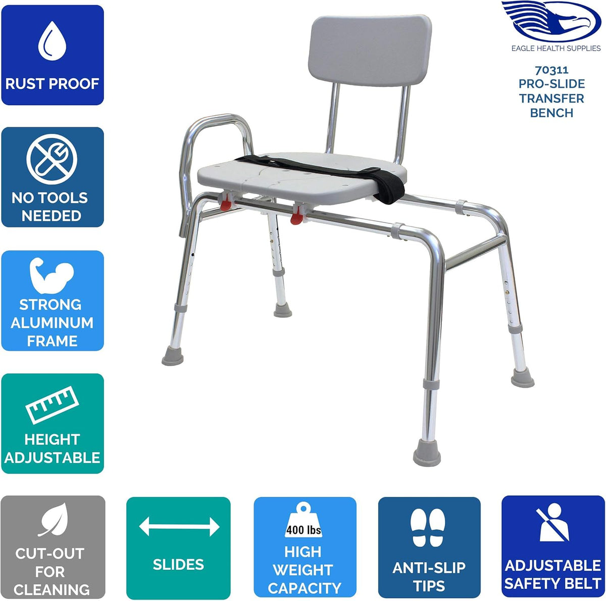 Bathtub Transfer Bench and Sliding Shower Chair S948267