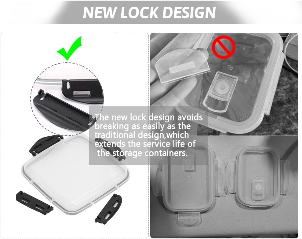 Set of 4 Plastic Airtight Food Storage Containers with Lids H75679