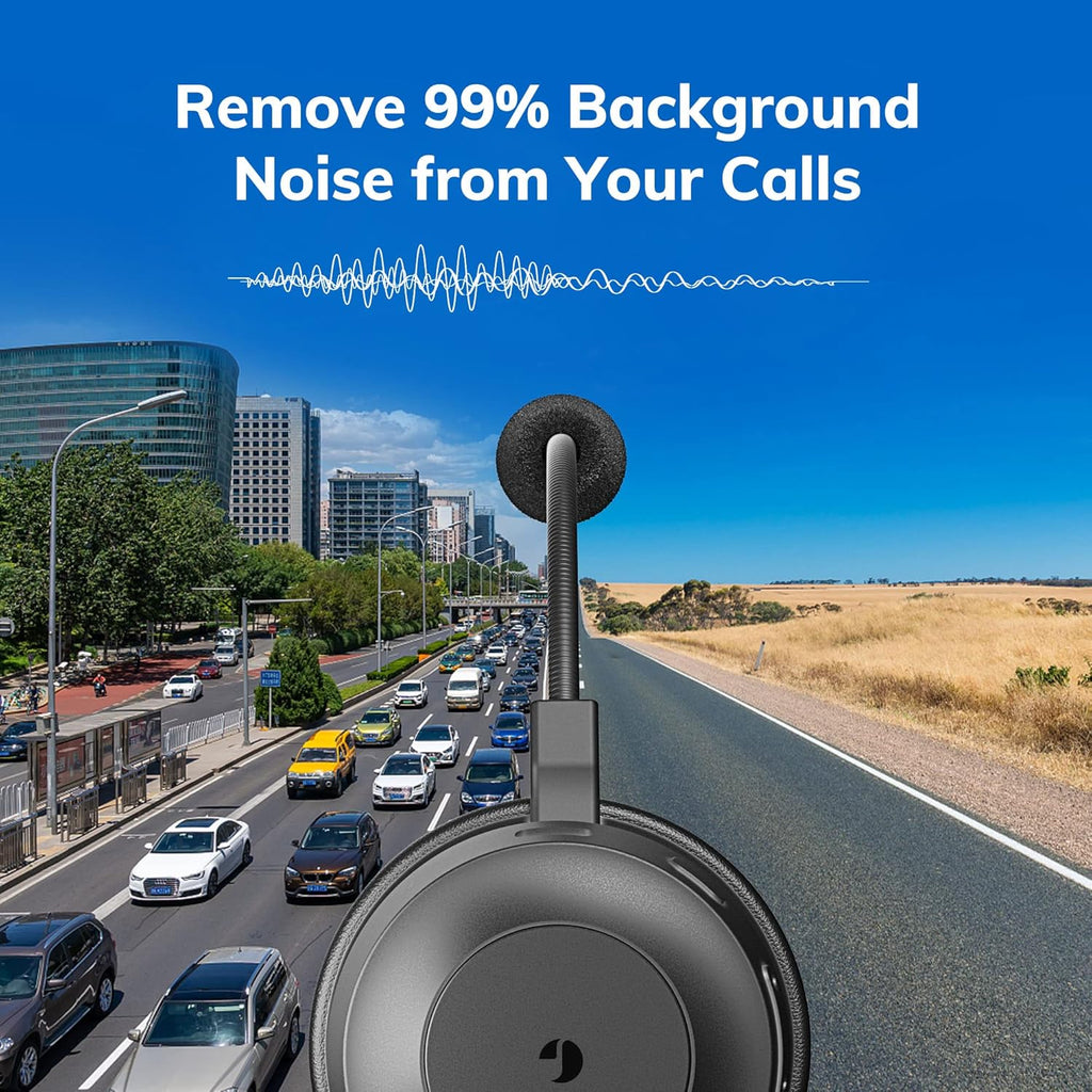 Wireless Bluetooth Headset with Microphone, AI Noise Cancelling, 35 Hrs Talk Time, Pack of 2 C9027