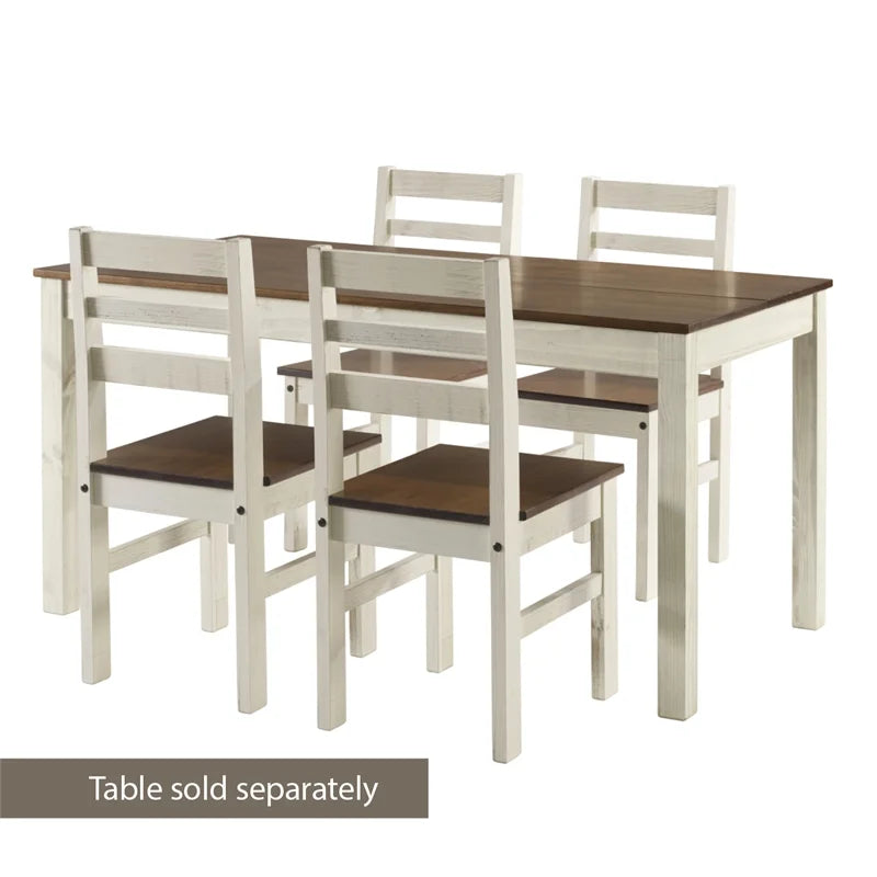 Distressed White Dining Chairs Set of 2 K86572