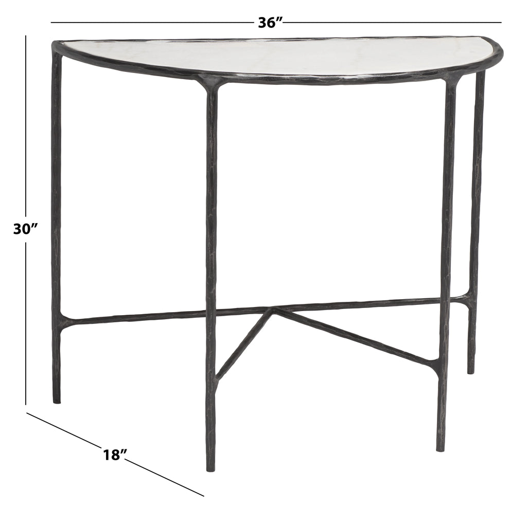 Black White Metal Console Table Y5804