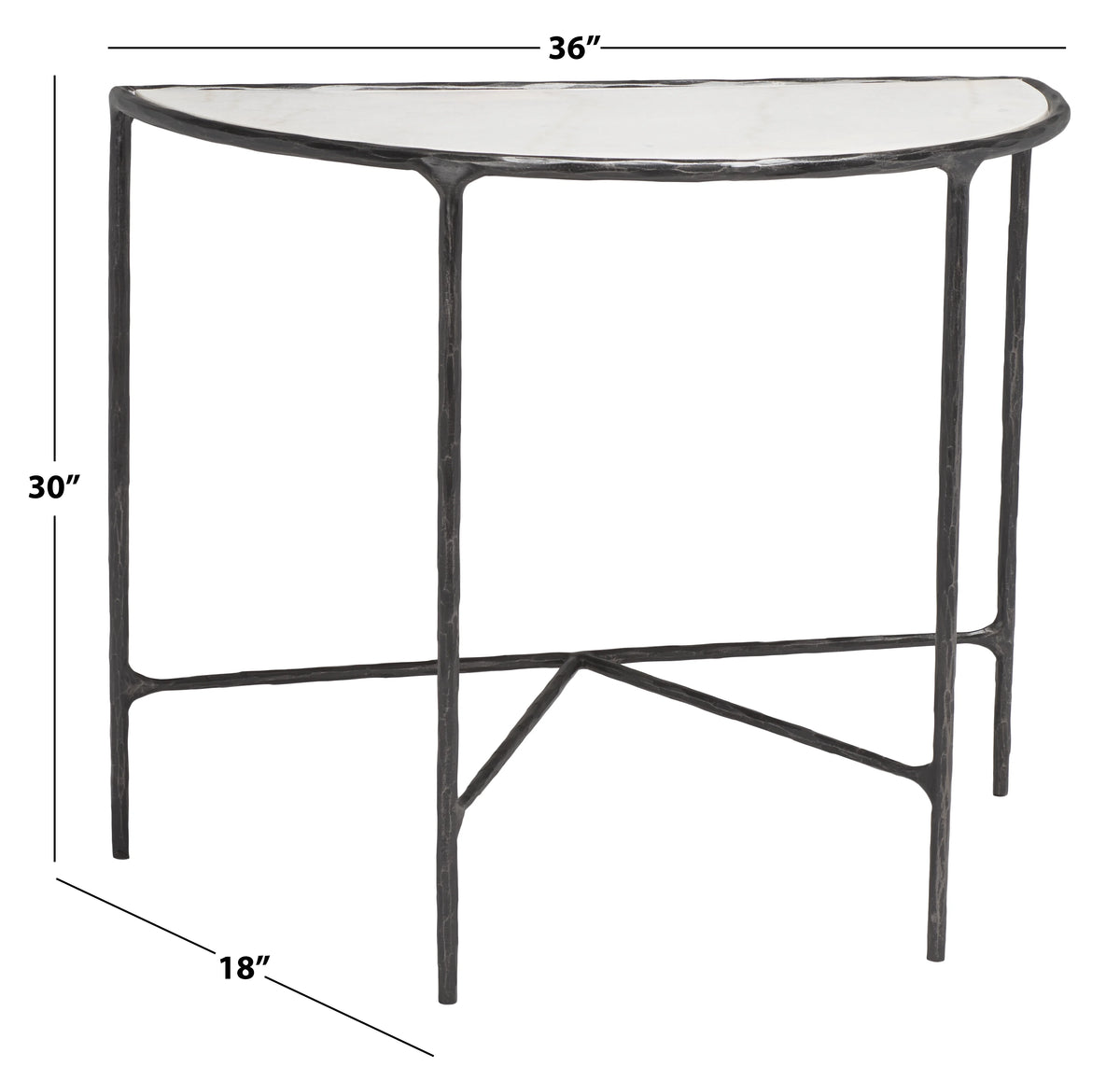 Black White Metal Console Table Y5804