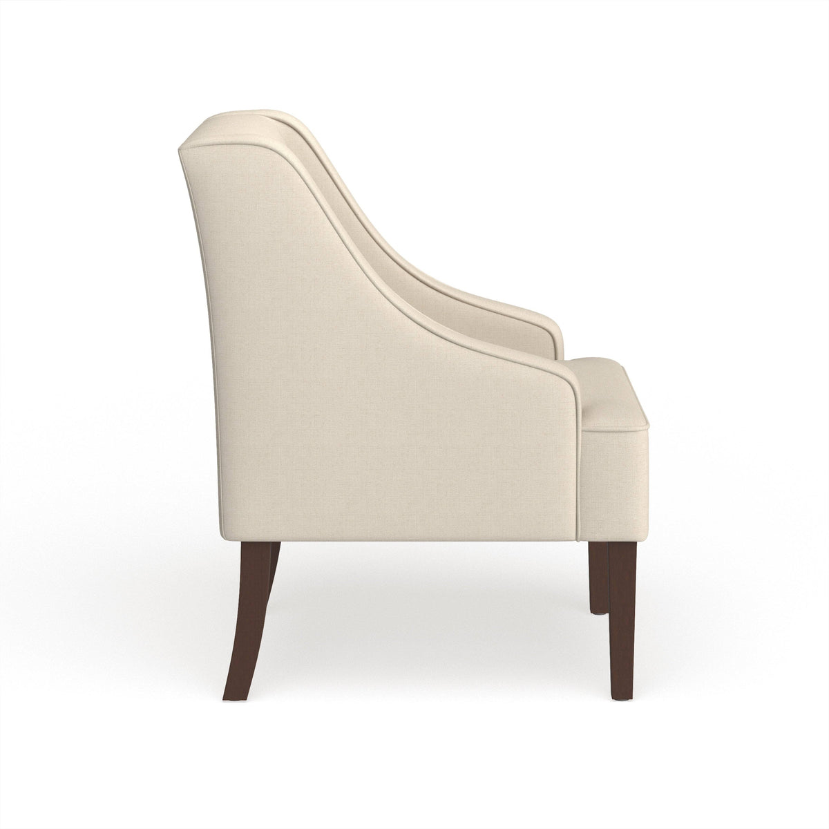 Cream Swoop Arm Accent Chair B5513
