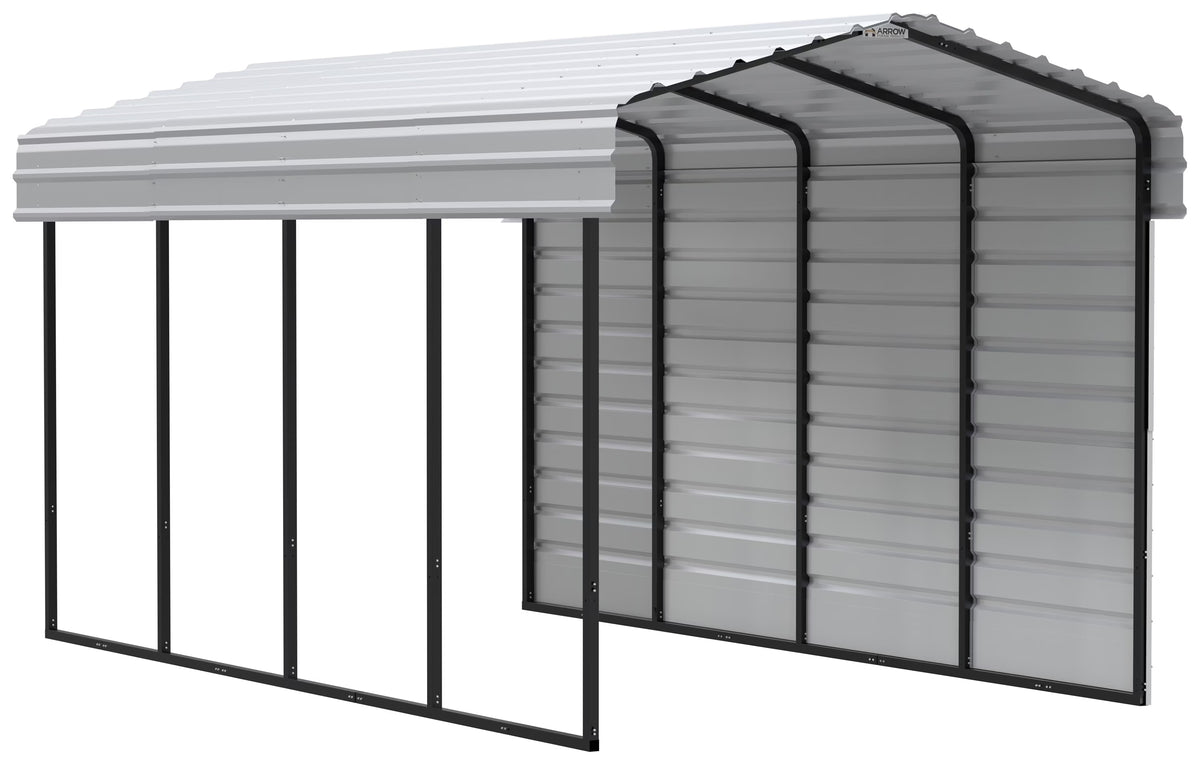 Galvanized Steel Carport Kit, 10' x 20' x 9' V8361