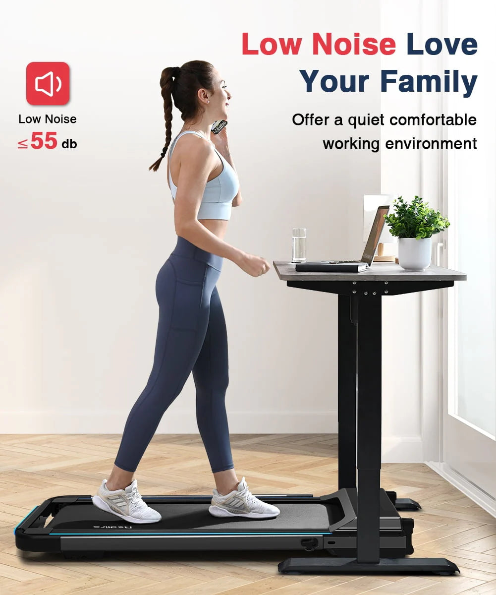 Folding Treadmill with Desk Adjustable Height 2.25HP N66559