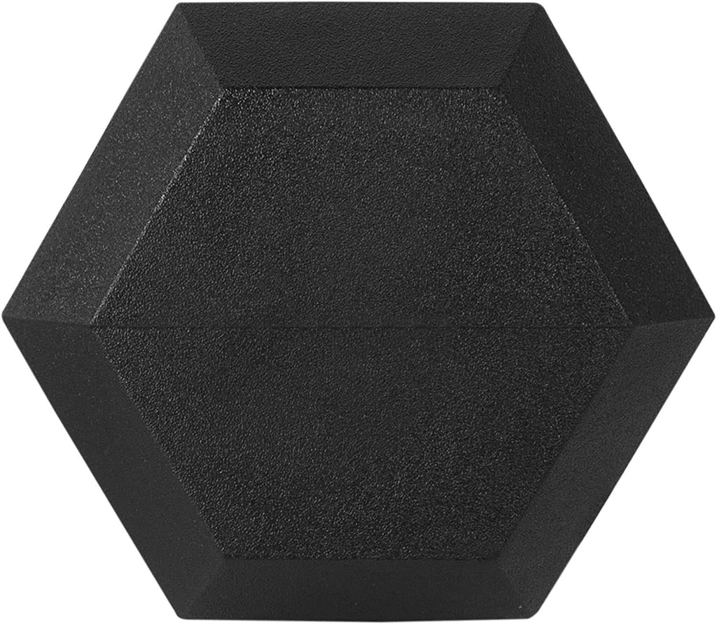 Rubber Coated Hex Dumbbell Set With Storage Rack J62322