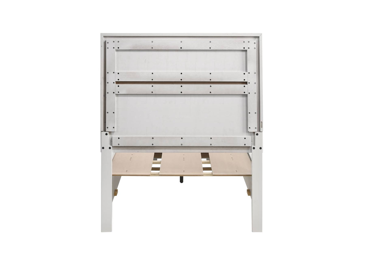 White Twin Storage Bed E800512