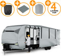 Gray Waterproof 4 Layers RV Cover with Jack Cover & Patch Kit X8175