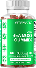 Irish Sea Moss Gummies 3000 mg 60 Vegan Gummies with Bladderwrack & Burdock Root J289