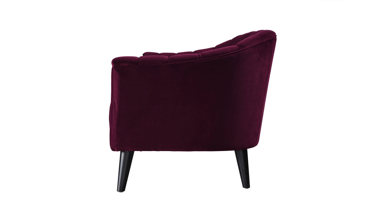 Burgundy Accent Sofa E336