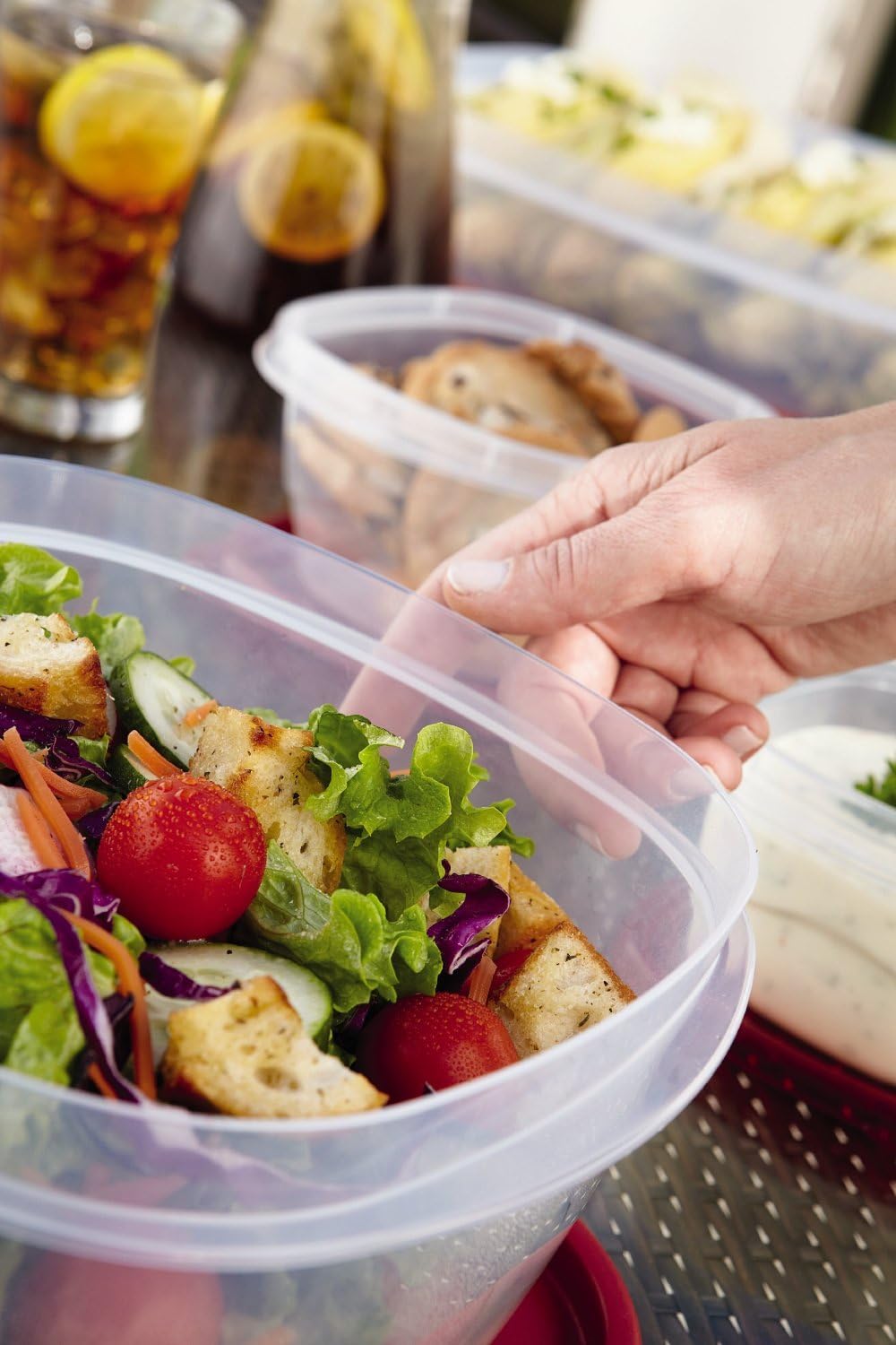 42 Piece Red Food Storage Containers J15191