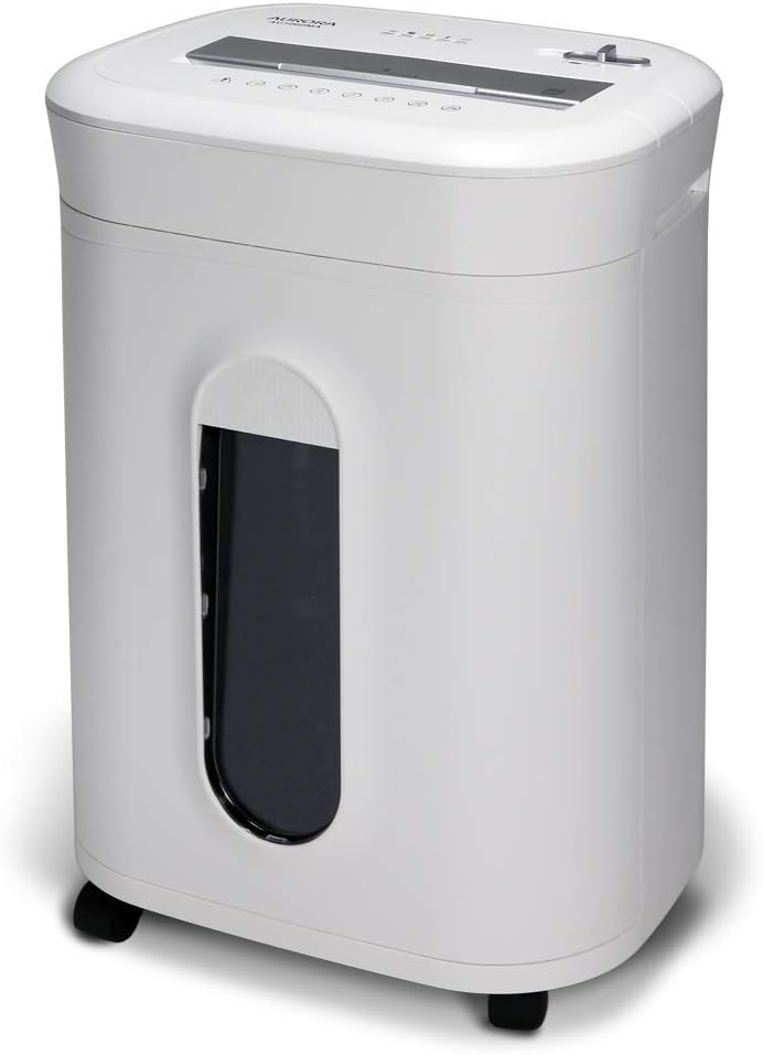 10-Sheet High Security Micro-Cut Paper and Credit Card Shredder, White B1771