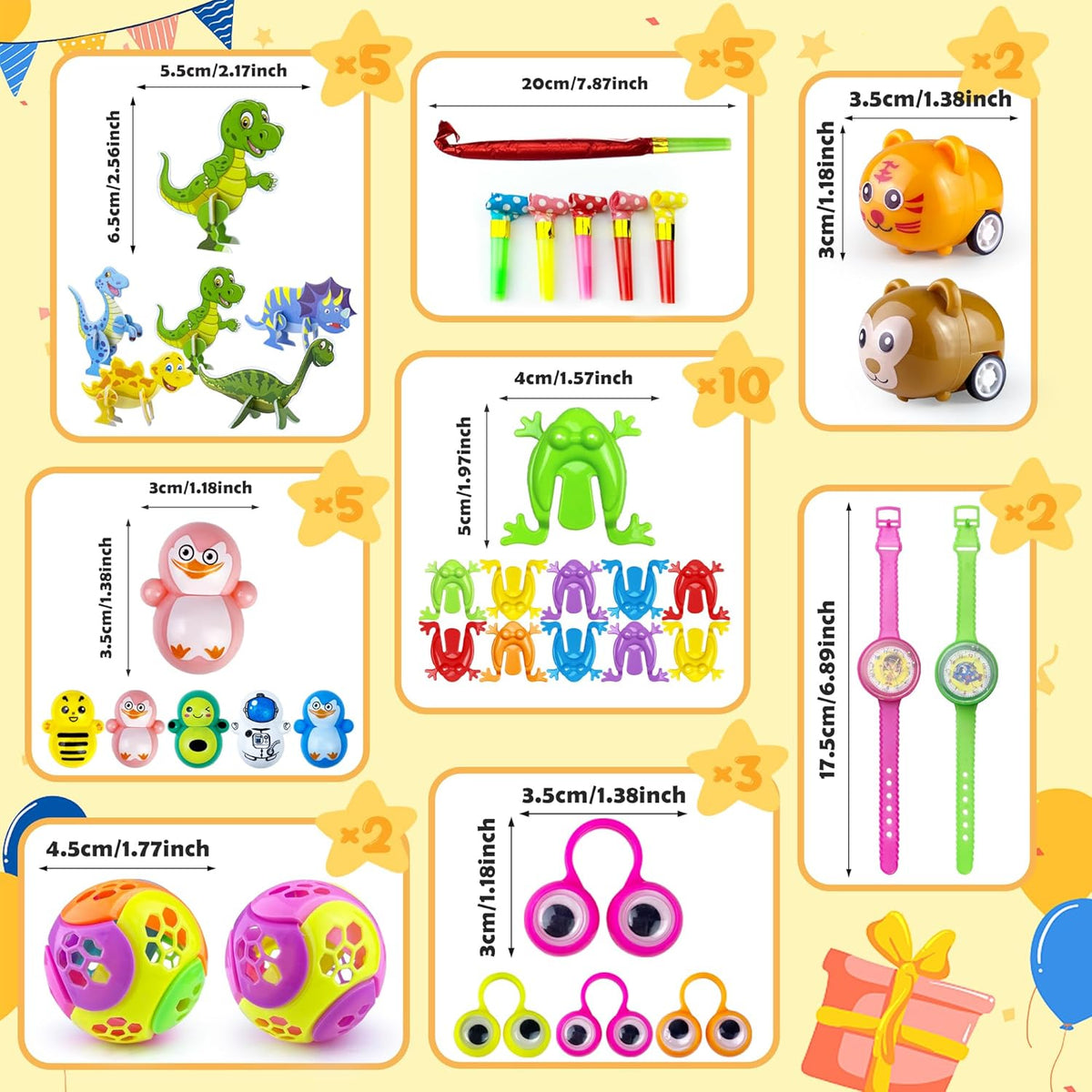 62PCS Party Favors Toy Assortment Bulk Toys J22559
