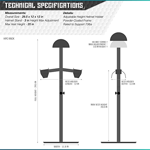 Heavy Duty Steel Helmet Vest Display Rack T942986