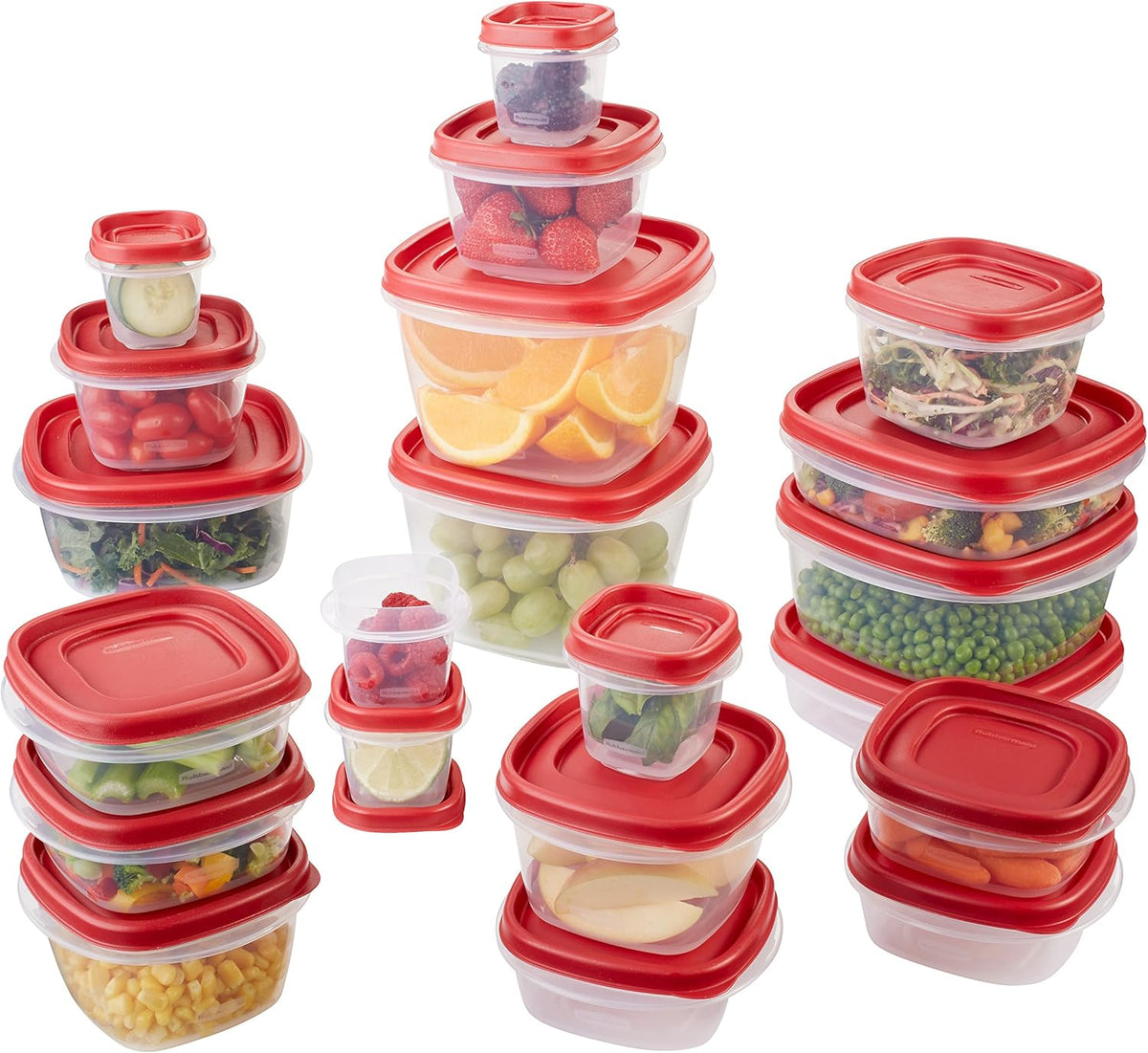 42 Piece Red Food Storage Containers J15191