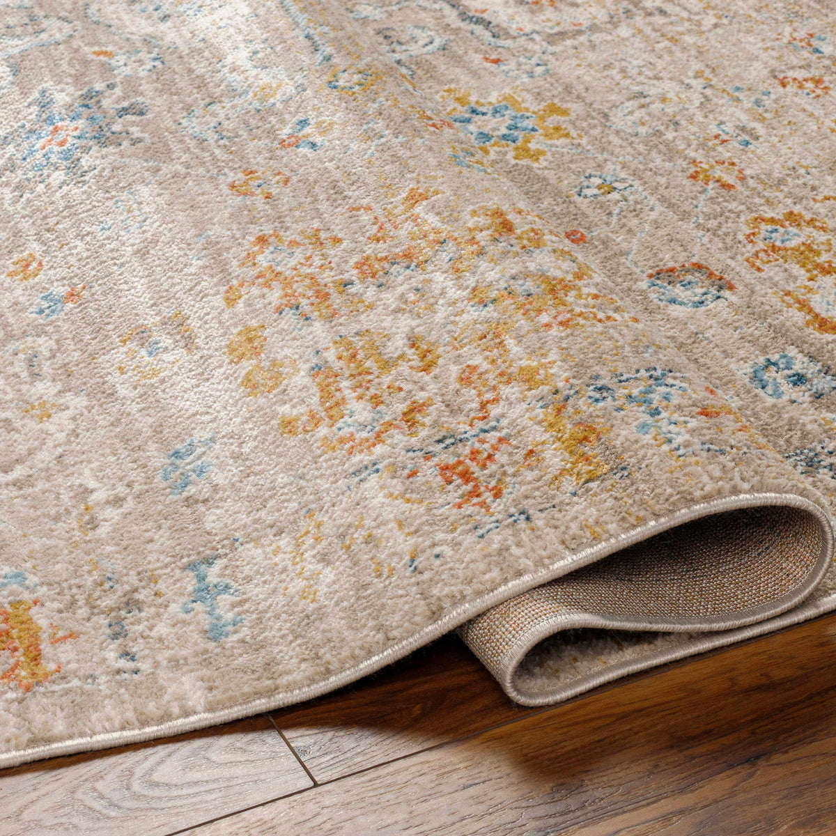Brown Gray Beige Area Rug H385