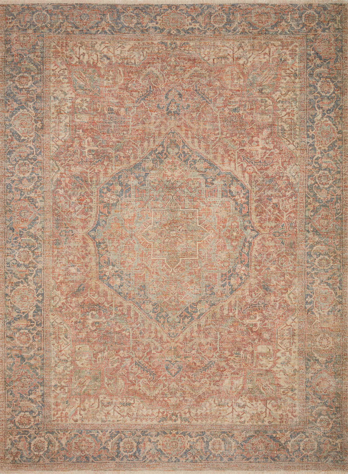 Brick Navy 9'3 x 13' Rug B484