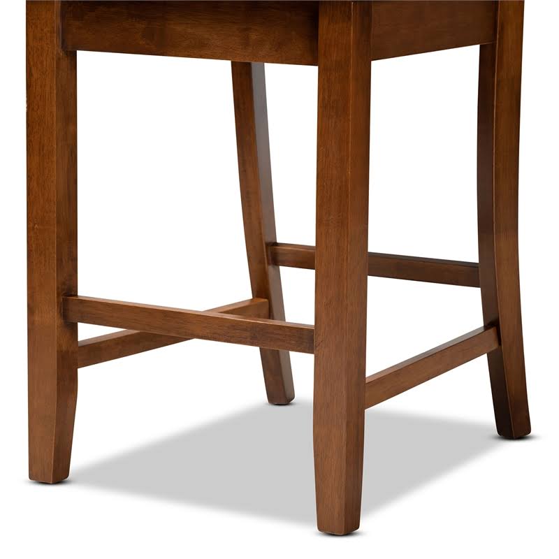 Walnut Brown 2-Piece Counter Stool Set R45943
