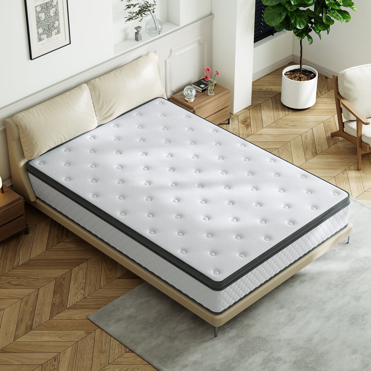 12 Inch Memory Foam Innerspring Hybrid Queen Mattress G813