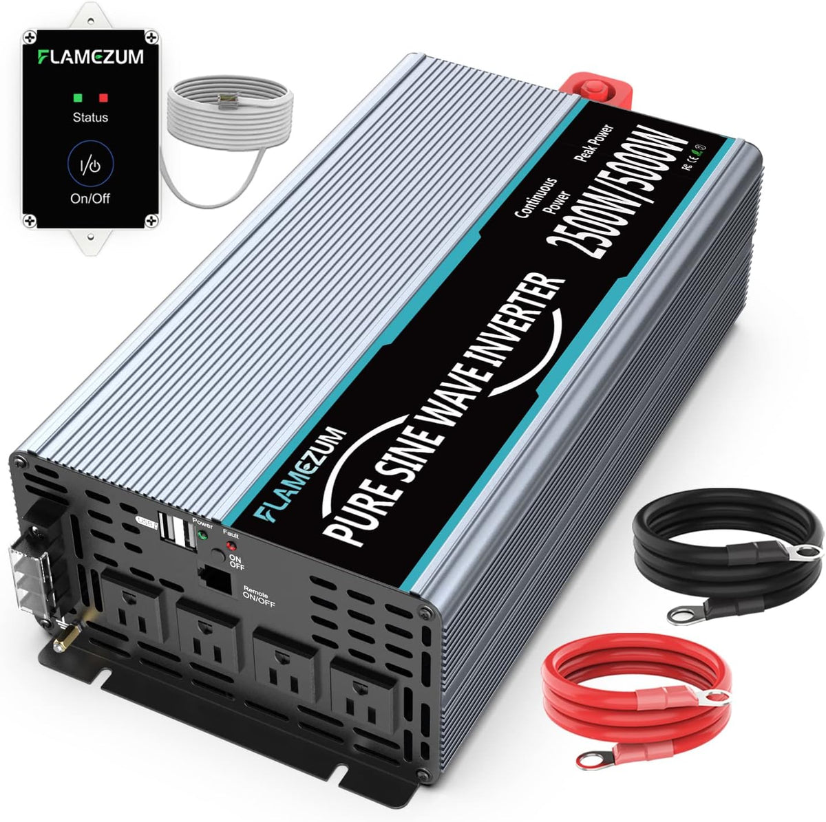Pure Sine Wave 2000 Watt 12V DC to 110V/120V AC Power Inverter U92851