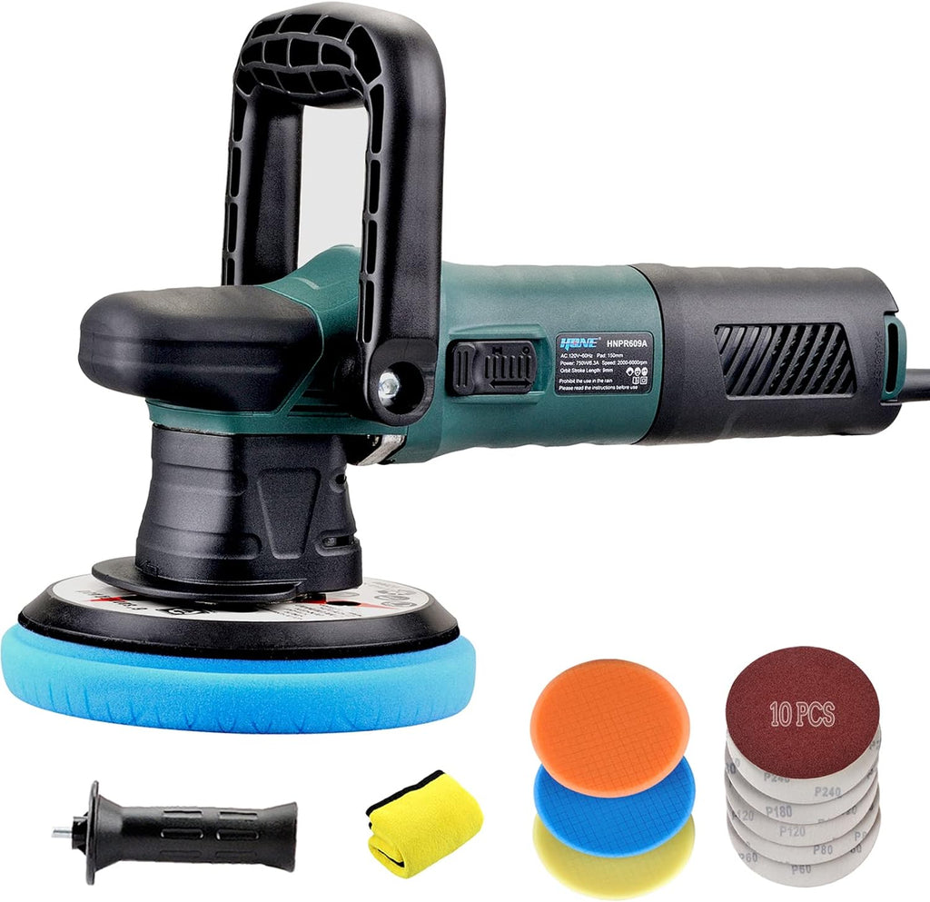 6 inch 750W Random Orbital Polisher Buffer with 6 Variable Speed D862