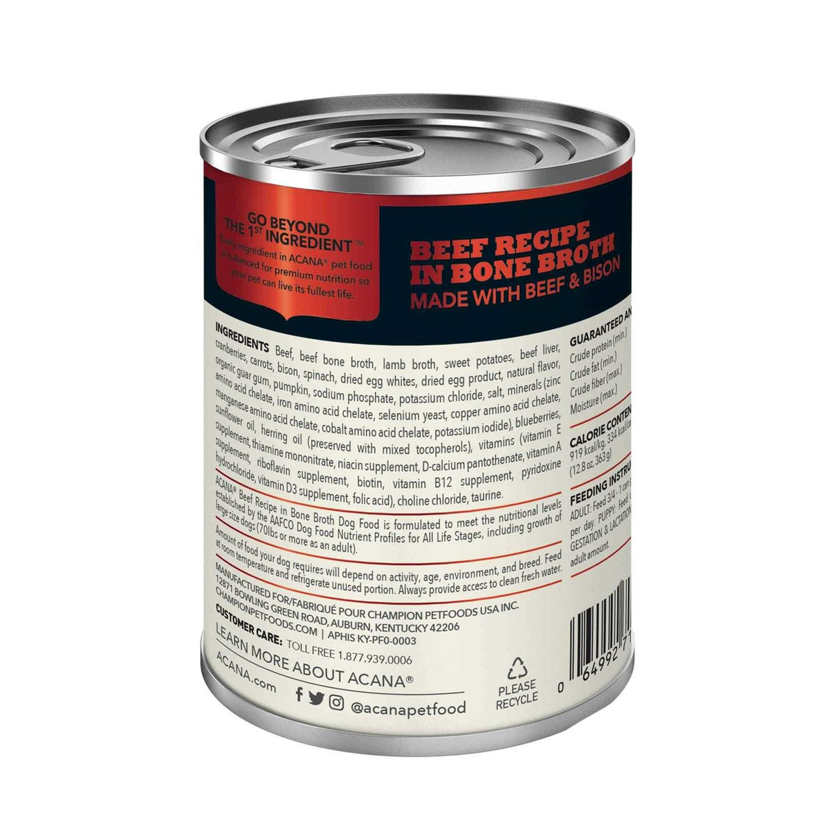 Dog Food Beef Recipe in Bone Broth T40145
