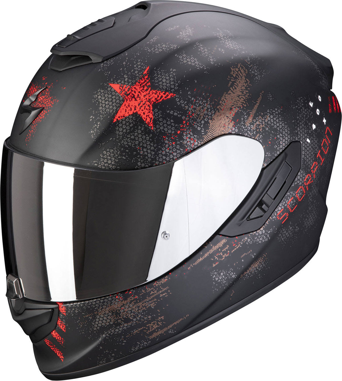 Matt Black Red Motorcycle Helmet R90755