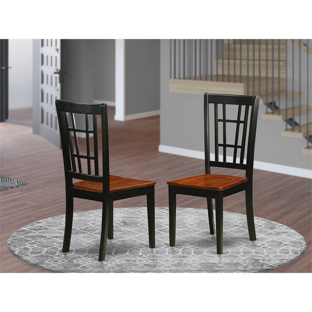 Black/Cherry Wood Dining Chairs (Set of 2) Z21748