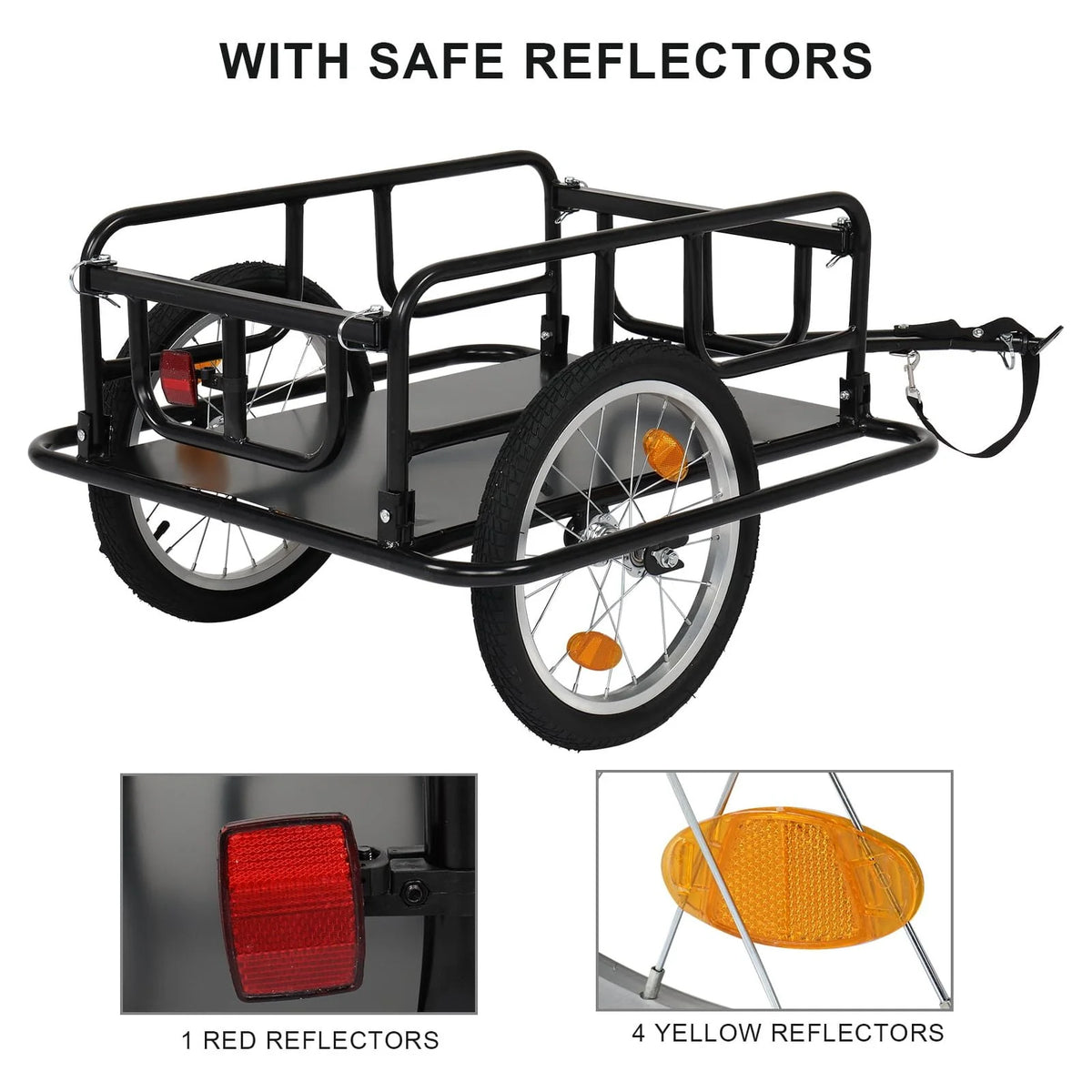 Foldable Bike Cargo Trailer with Universal Hitch L483
