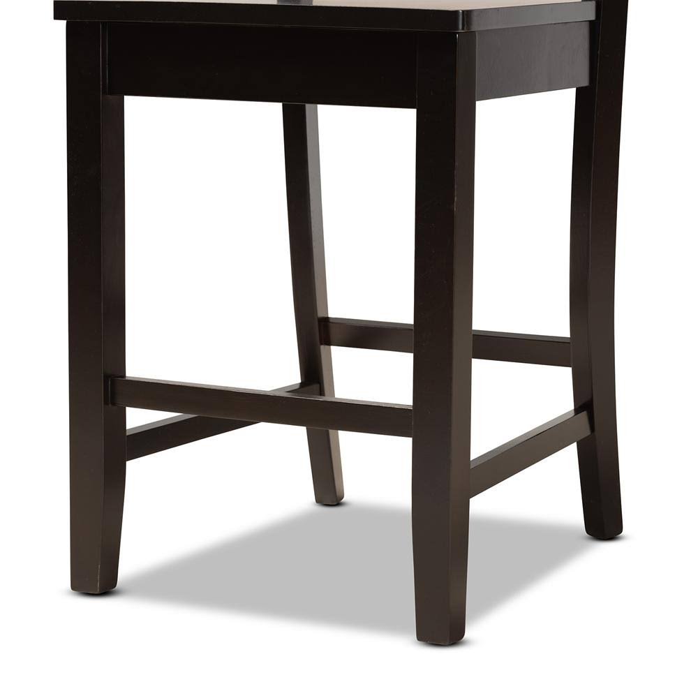 Walnut Brown 2-Piece Counter Stool Set R45943