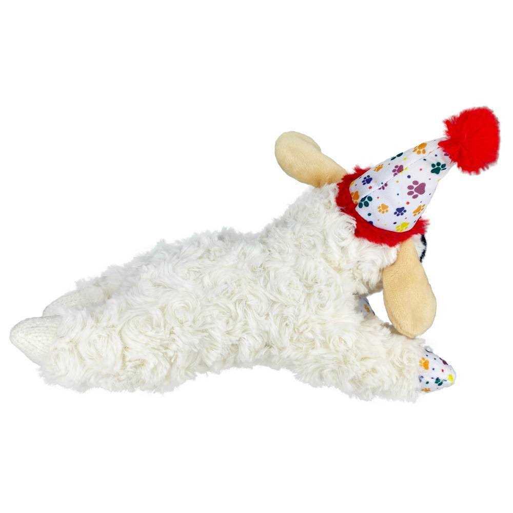 Lamb Chop Dog Toy with Birthday Hat O8318