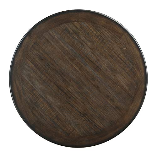 Brown/Antique White Round Dining Table L242