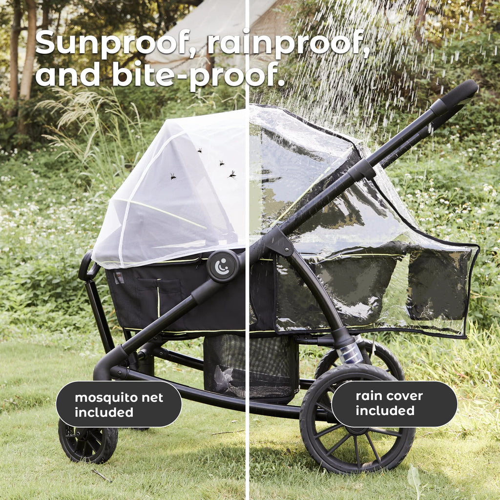 2-Seat Wagon Stroller with Adjustable Canopy M337100