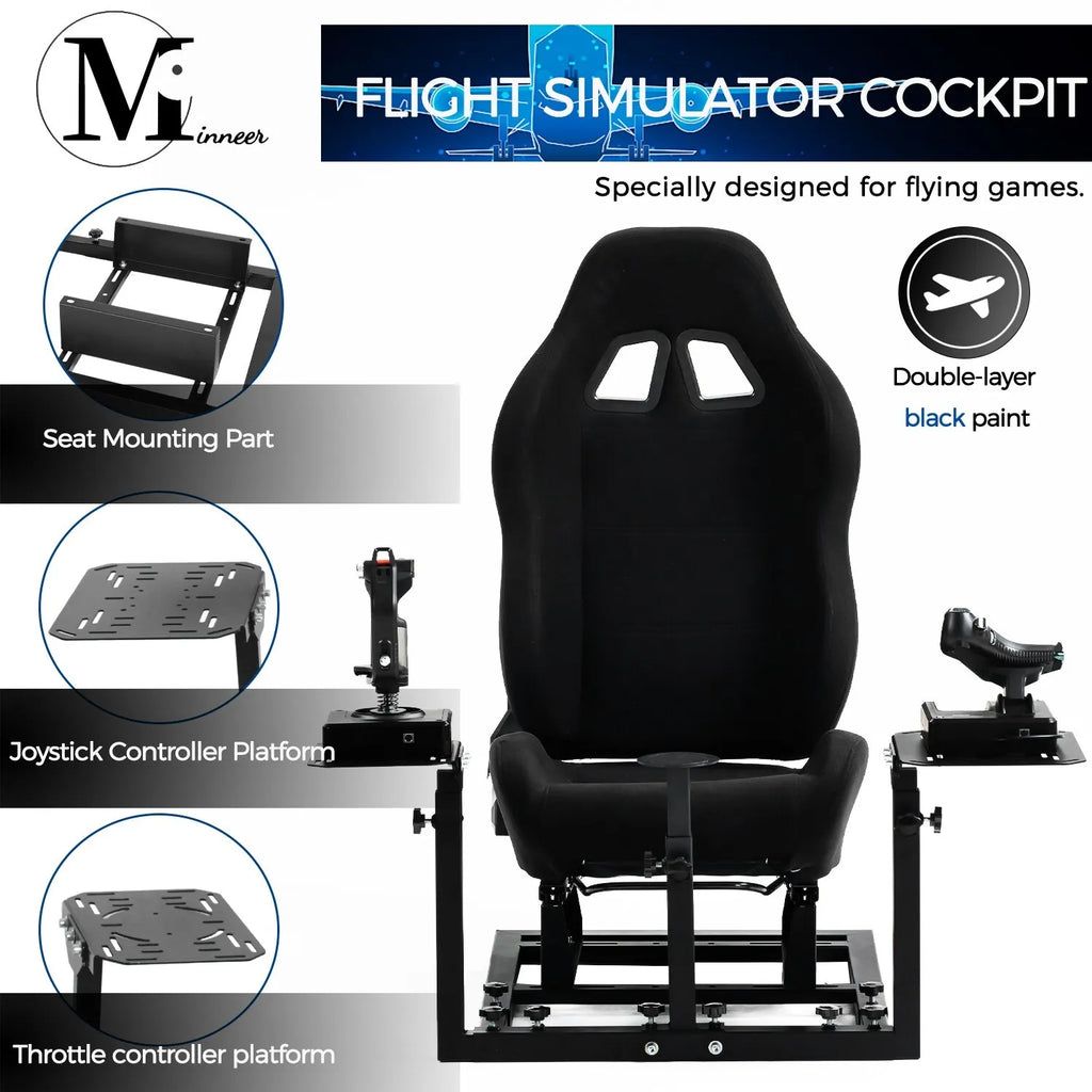 Flight Simulator Cockpit with Black Seat P37959