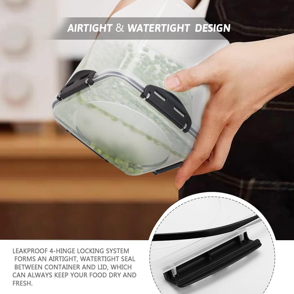 Set of 4 Plastic Airtight Food Storage Containers with Lids H75679