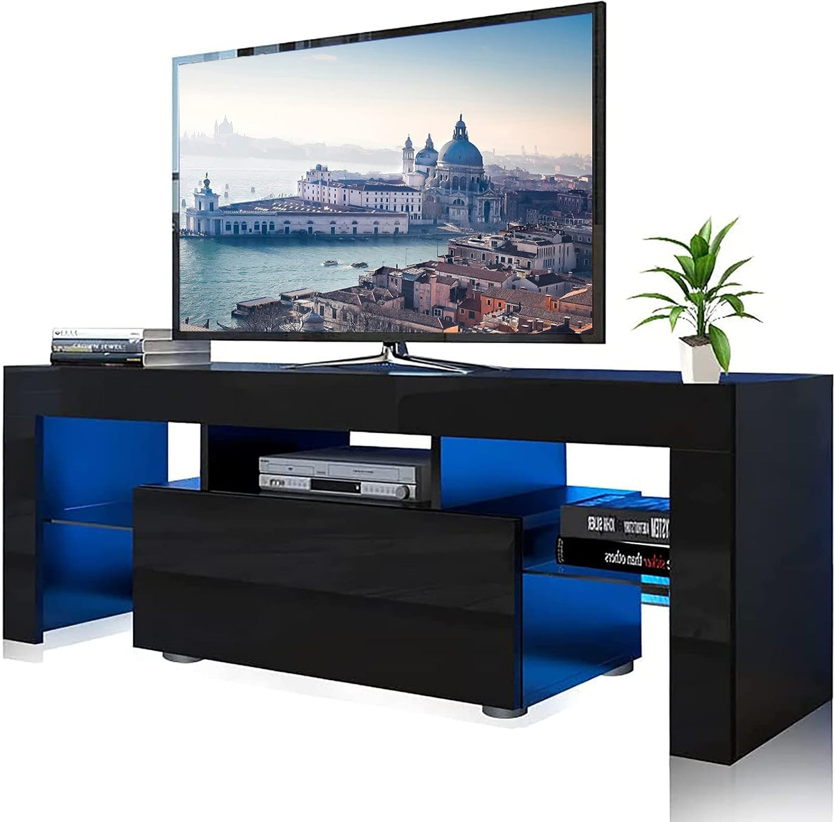 High Glossy TV Stand with LED Light for up to 70 Inches V352