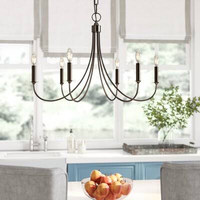 6-Light Candle Style Chandelier E607