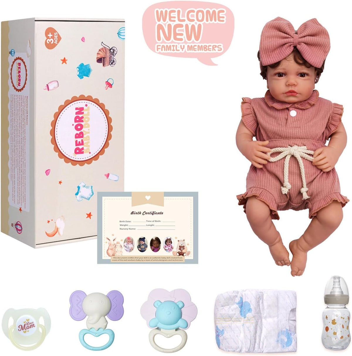 20 Inch Realistic Reborn Baby Doll with Feeding Kit K8716