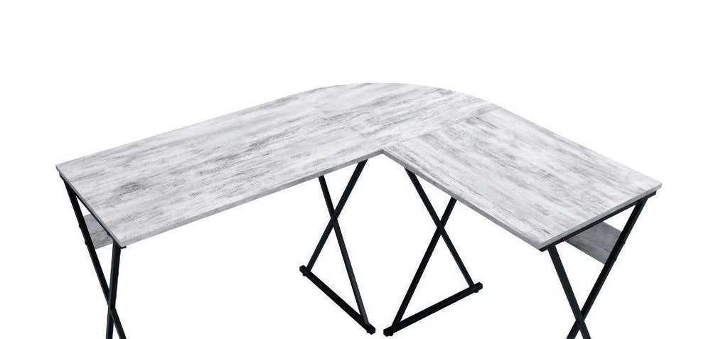 Antique White Black Writing Desk S39773