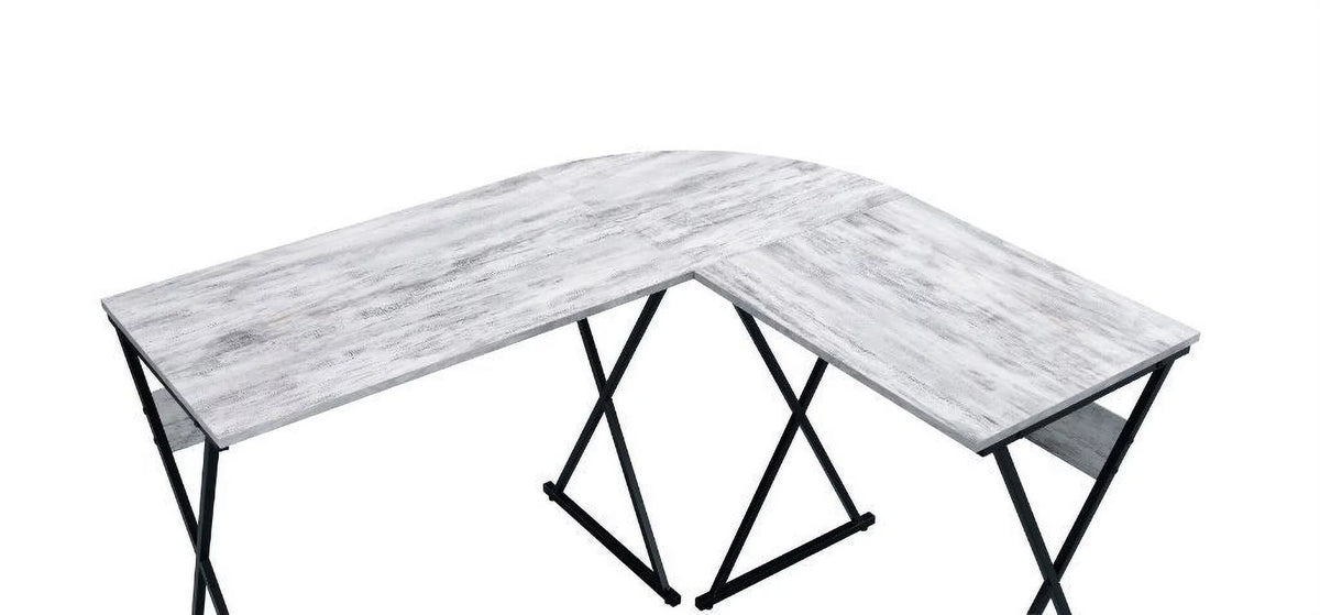 Antique White Black Writing Desk S39773