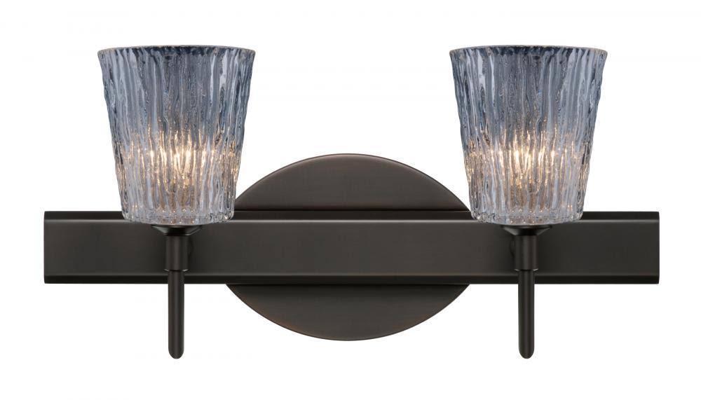Bronze Clear Stone LED Wall Light H4842