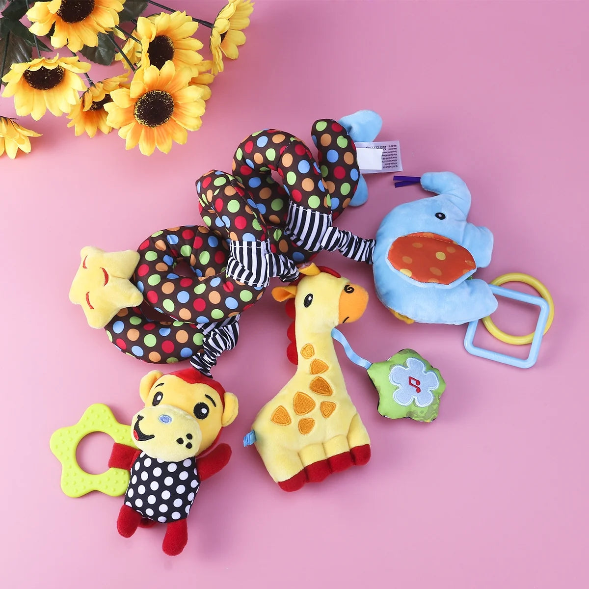 Infant Baby Activity Spiral Stroller Toy Plush Toy F833