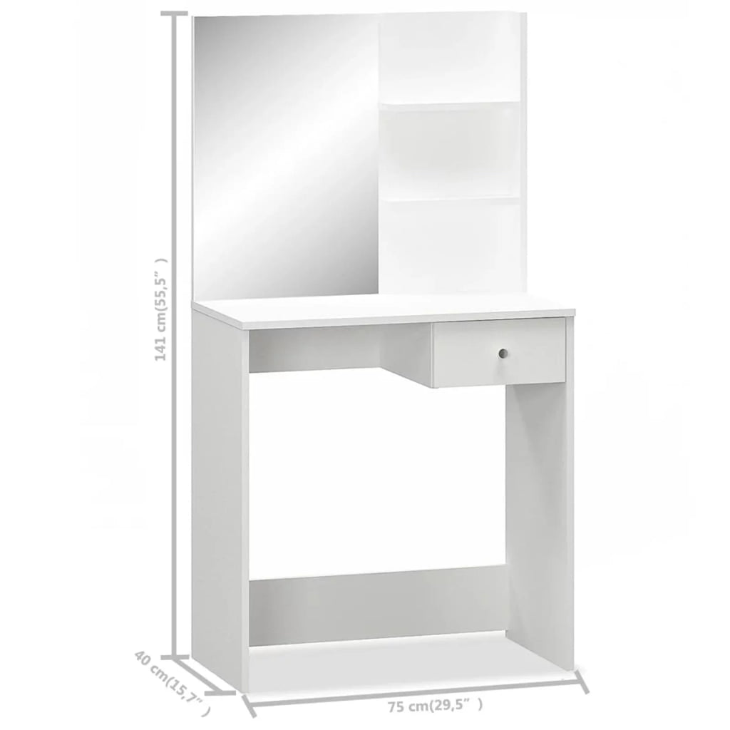 White Chipboard Dressing Table U410251