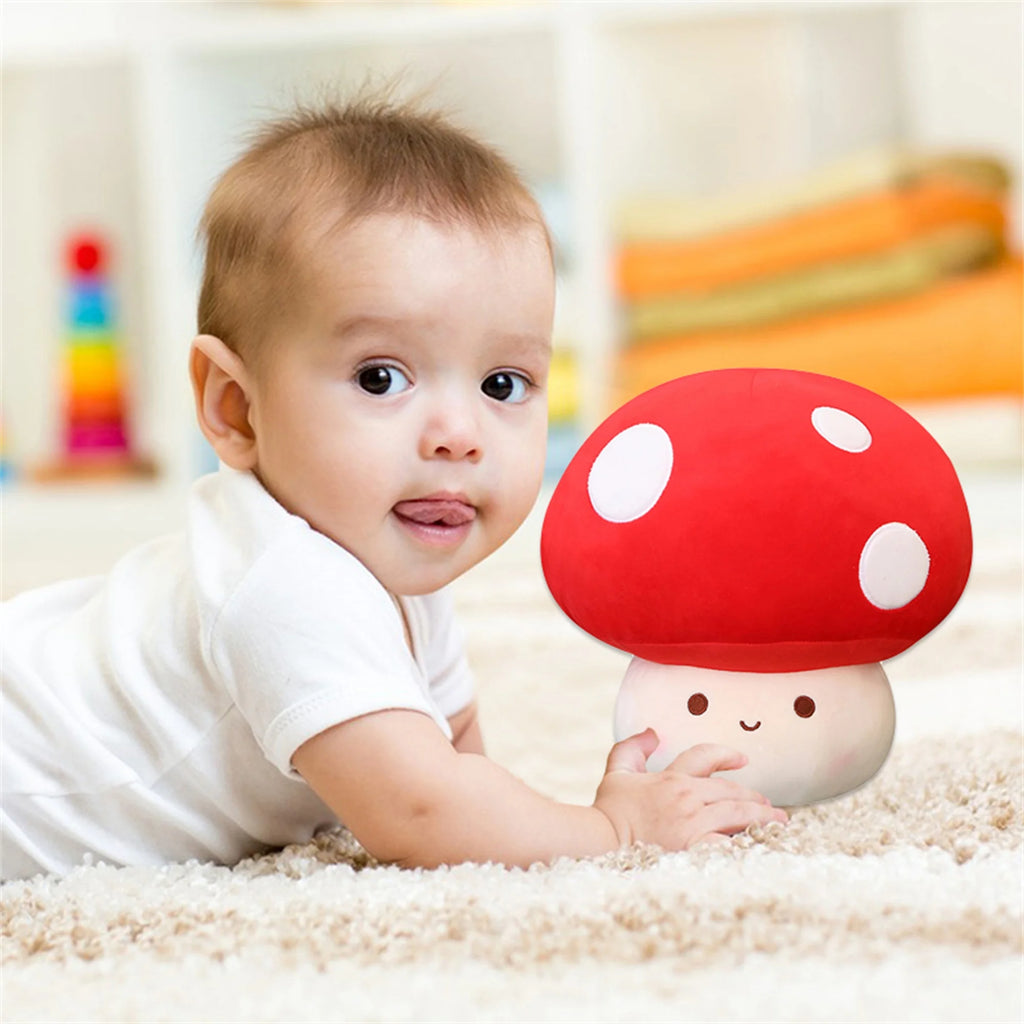 Mushroom Shaped Plush Toy Reversible Stuffed Doll O8746
