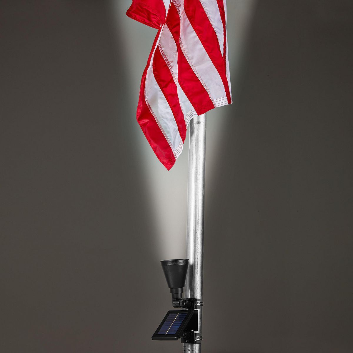 Solar LED Black Flagpole Light O6543