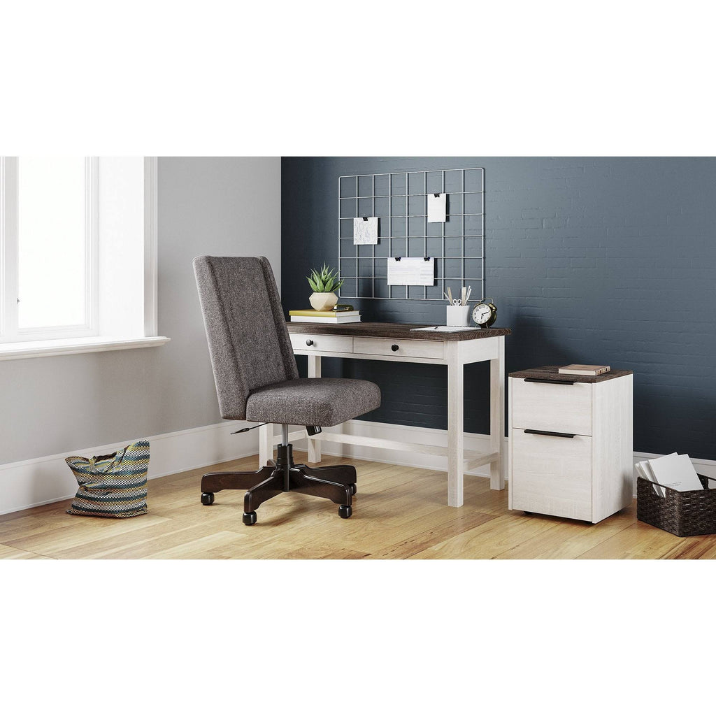 White and Brown File Cabinet F445