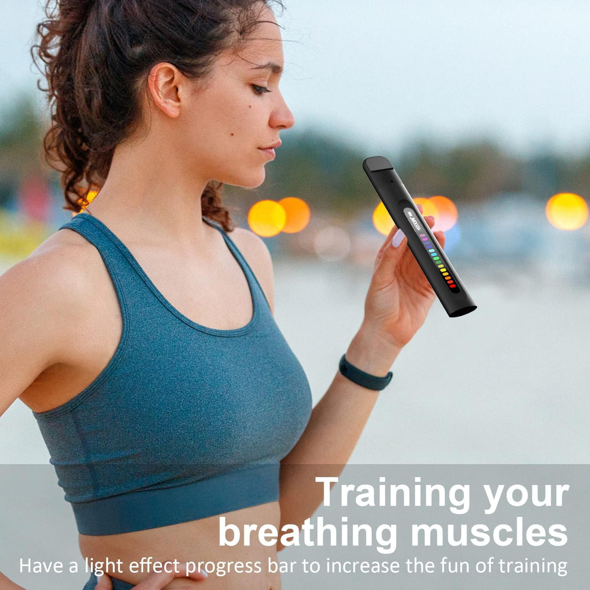 Breathing Training Device, Respiratory Muscle Training, Pack of 2 H706435
