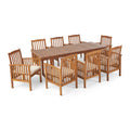8 Seater Expandable Acacia Wood Dining Set E991